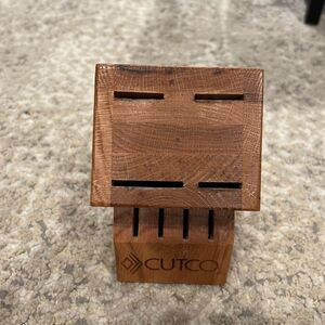 Cutco 8 Slot Wooden Wood Honey
Oak Knife Block Usa Preowned Nice